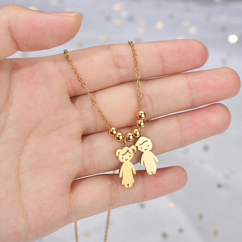 

Customized Boy Girls ID Pendant Necklace Nameplate DIY Jewelry Engraved Name Steel Necklaces Family Gift цепочка на шею женская