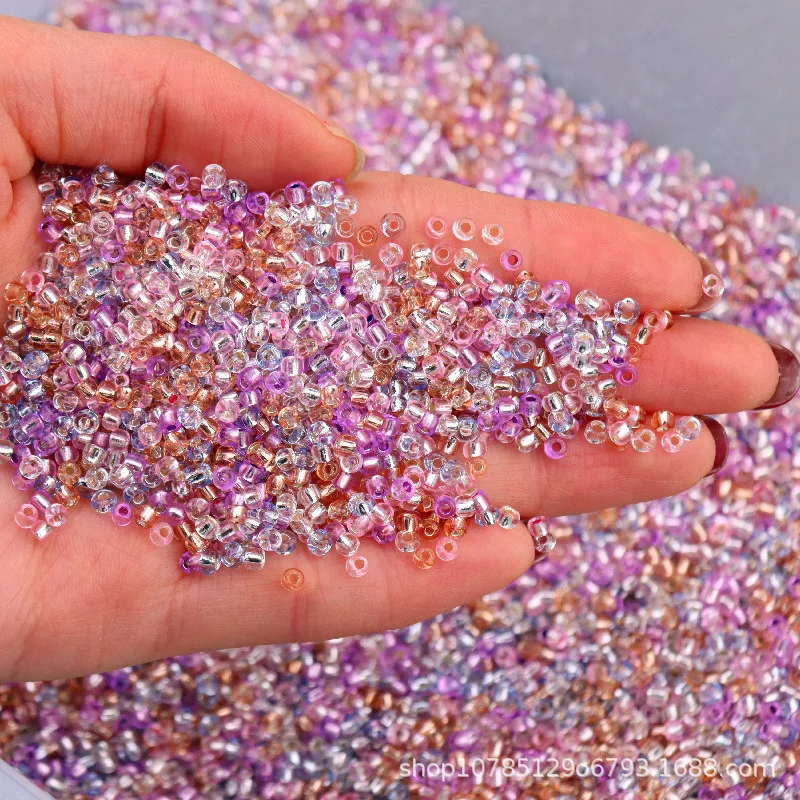 

1.5/2/3/4mm Silver Fill Glass Seed Beads 34 Color Round Spacer Beads for DIY French Embroidery Accessories Jewelry Findings