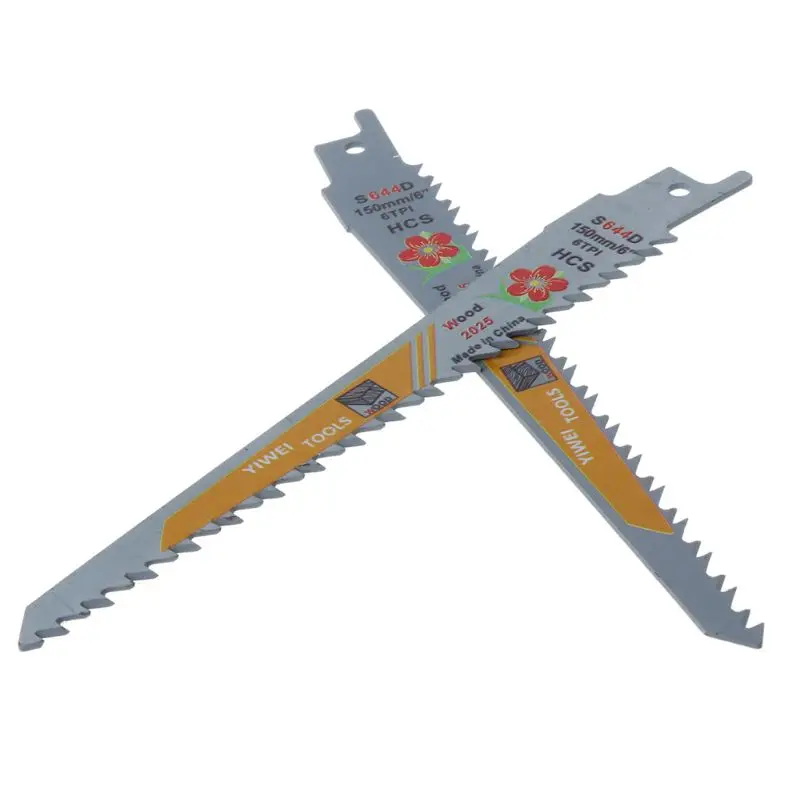 2PCS Durable HCS Reciprocating Sabre Saw Blades Set for Cutting Metal Professional S644D Blade Kit Tools
