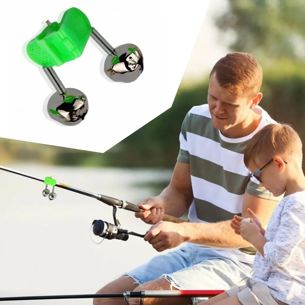 

50pcs Fishing Bite Alarms Fishing Rod Bell Rod Clamp Tip Clip Bells Ring Stainless Steel Portable Plastic Clips Bell for Angling