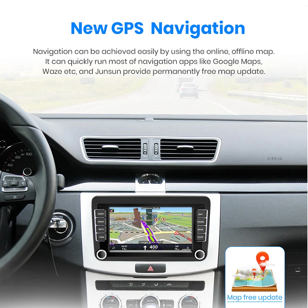 Camecho Android 8 1 2Din для VW/Volkswagen/Golf/Polo/Tiguan/Passat/b7/b6/leon/Skoda/Seat/Octavia автомобильный Радио GPS