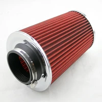 3inch 76mm universal high flow air filter large cold air intake part red horsepower xh un015as