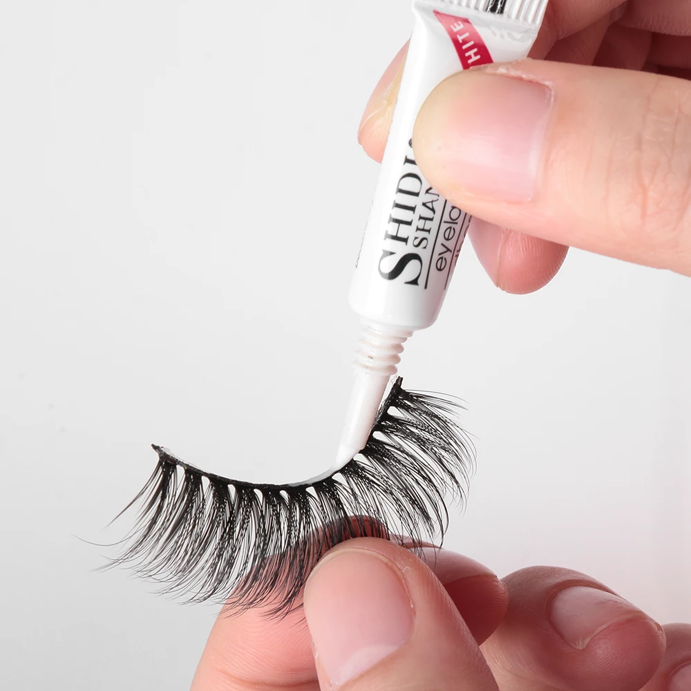 

5 Pairs 3D Soft Mink False Eyelashes with glue Wispies Mixed Styles Natural Long Mink Lashes Handmade Full Strips Eyelash Makeup