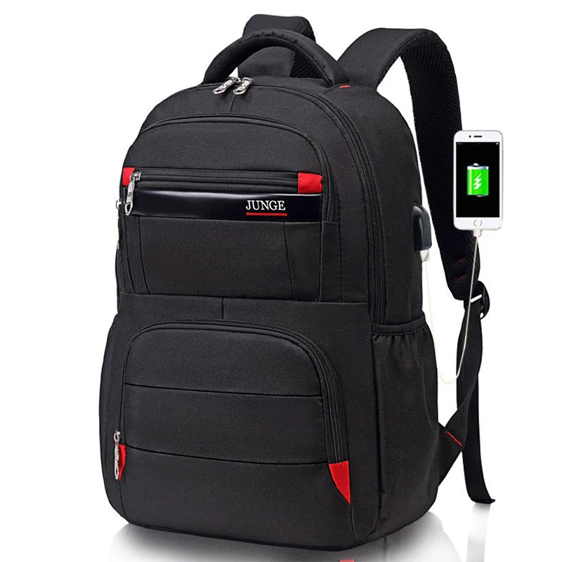 

High Student School Bags for Boys Teenage School Backpack Men Large Capacity USB