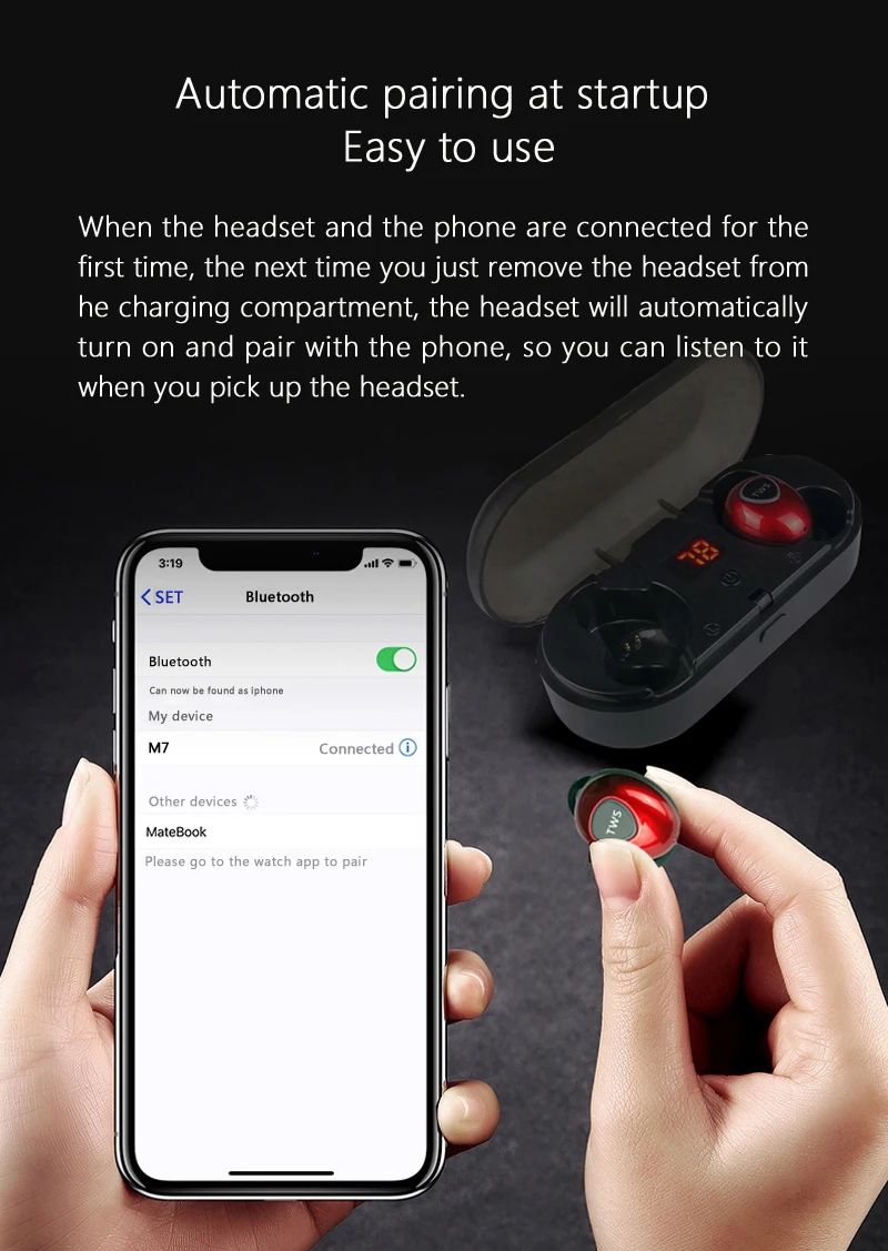 Leic Bluetooth V5.0 беспроводные наушники TWS Handsfree наушники спортивные наушники игровая гарнитура для встречи Noice набор для уменьшения головы