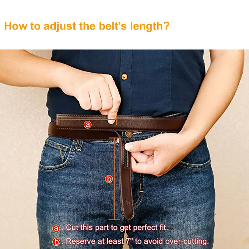 Мужской ремень из натуральной воловьей кожи с бесплатной пряжкой 3