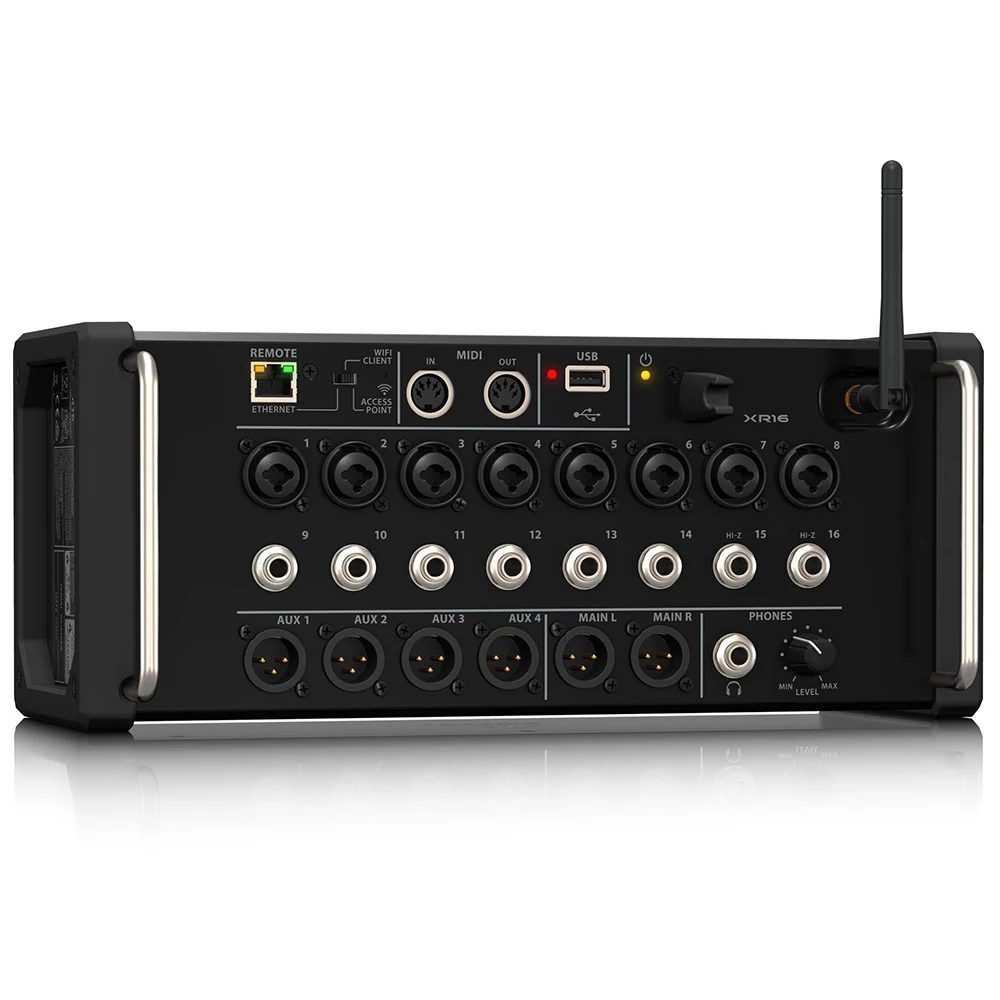 

Professional iPad/Android tablet controlled 16 channel digital XR audio mixer console