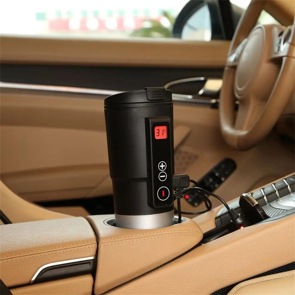 

410ml Intelligent Car Auto Heating Cup Adjustable Temperature Car Boiling Mug Digital Display Kettle Vehicle Thermos 3 Colors