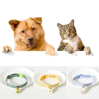 cat dog universal collar with bell pendant cute pet supplies pet collar adjustable 1pc puppy cat neck ring candy color collar