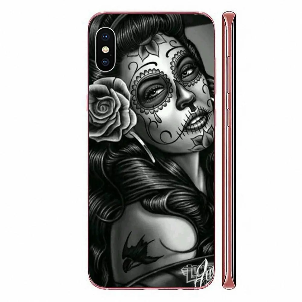 Тату День мертвых классика лучше для Huawei Honor Mate 7 7A 8 9 10 20 V8 V9 V10 V30 P40 G Lite Play Mini Pro P Smart |
