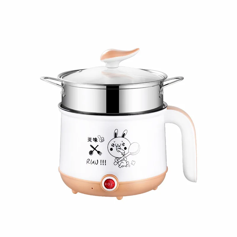 

Multi-Function Electric Cooker Non-stick Multicooker Mini Low Power Small Electric Cooker For Travel Rabbit Pattern 1.8L