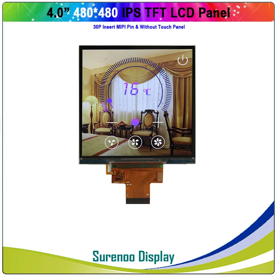 4," дюймовый 720*720 480*480 MIPI ips TFT ЖК-модуль дисплей экран панели с емкостной сенсорной панелью для умного дома
