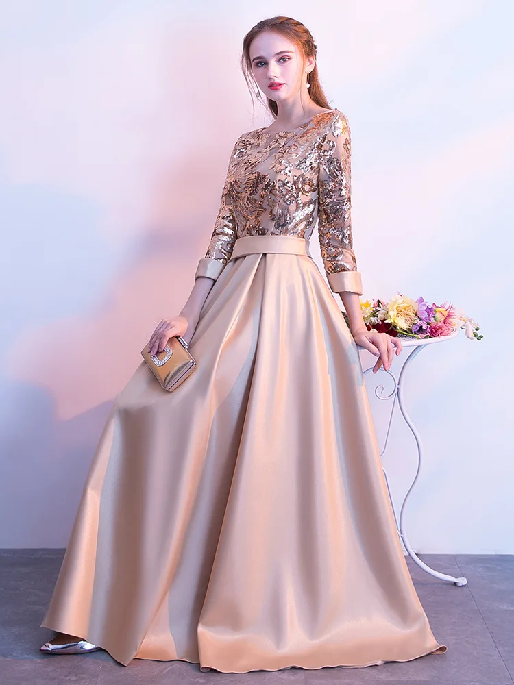 Фото Женские вечерние платья 2020 Новый банкет благородный и элегантный костюм для