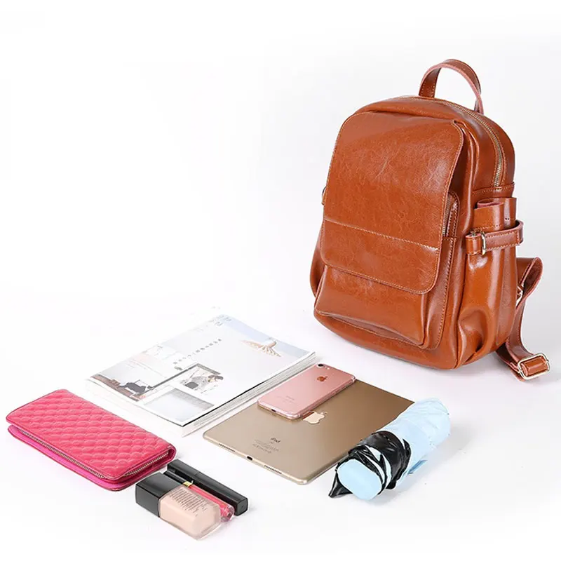 Zency 2021 новая модель женский рюкзак 100% натуральная кожа большой объем зимний