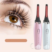 mini electric heated eyelash curler heated eyelashes makeup eye lashes usb rechargeable applicator long lasting beauty makeup