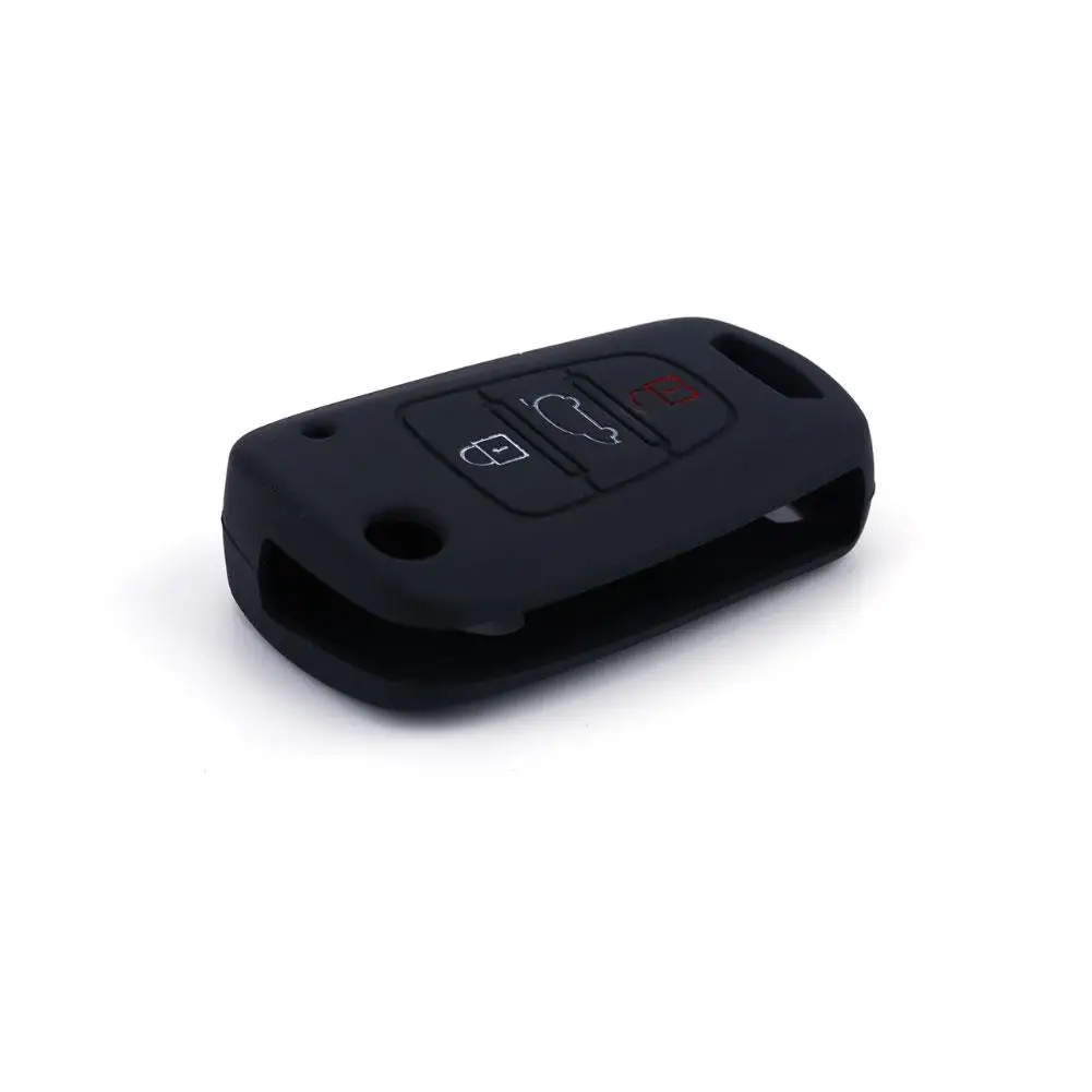 

New Silicone Flip Car Key Cover Case For Kia K4K3K2 Protective Film Folding Flip Remote Silicone Car Key Cover Case Accessories