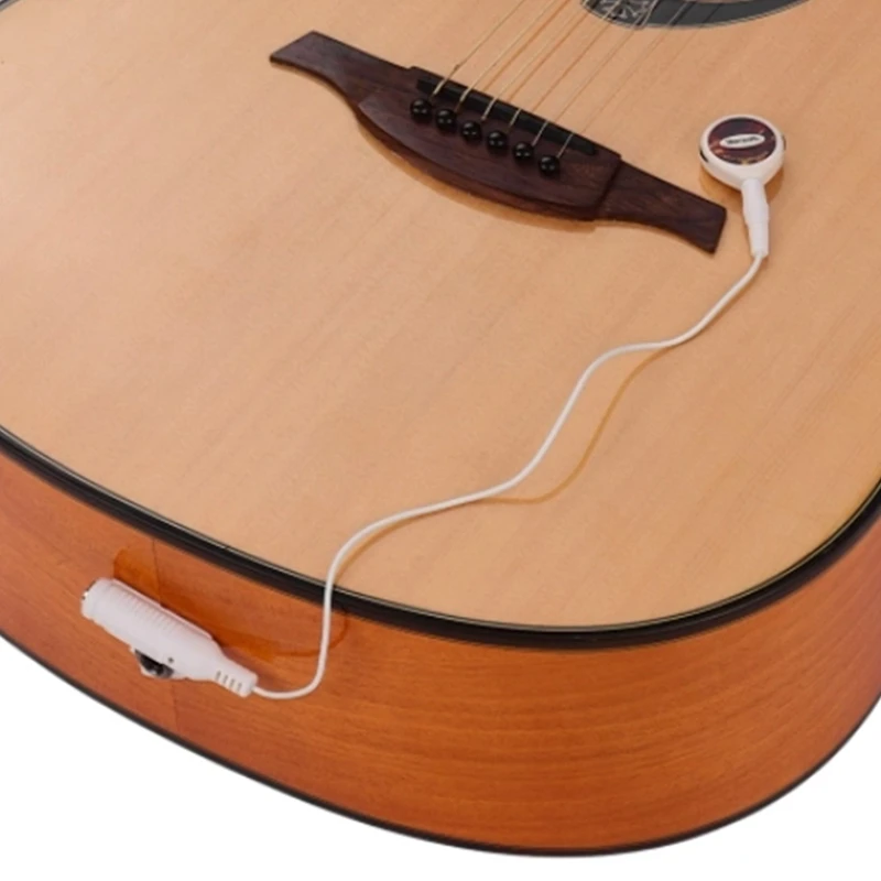 

VERTECHnk VP-2 Self-Adhesive Guitar Pickup Transducer with Volume Tone Controls 6.35mm End Pin Jack for Acoustic Guitar