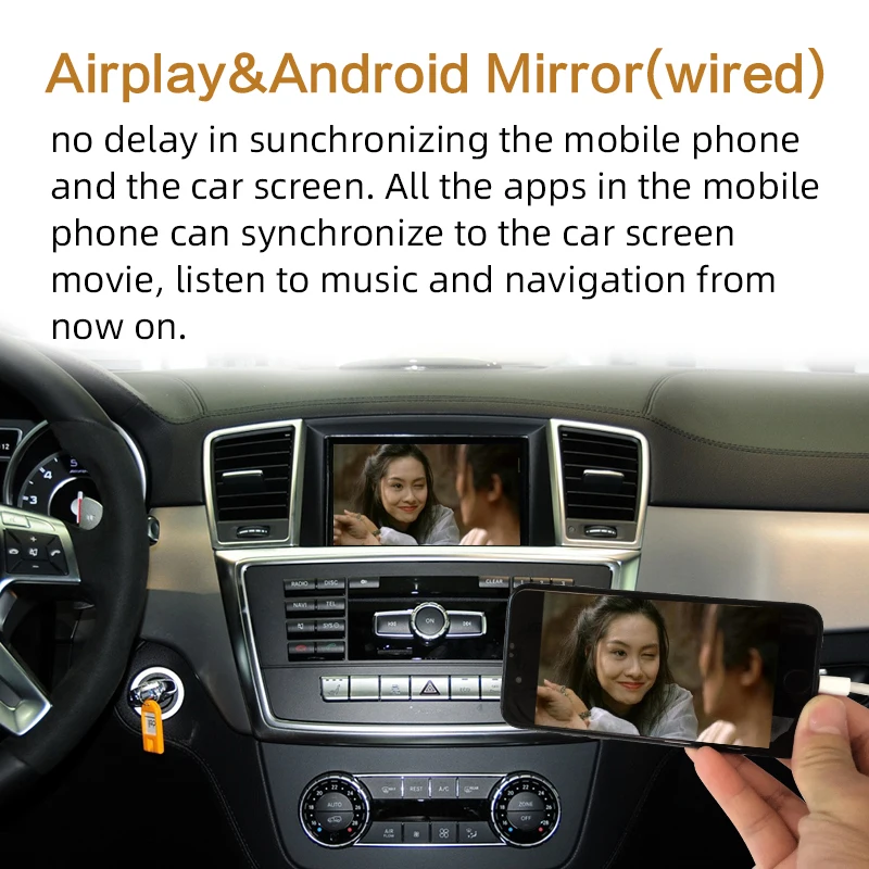 Беспроводная автомобильная игра для Mercedes ML class W166 2012-2015 NTG4.5 4 7 Apple Carplay Android