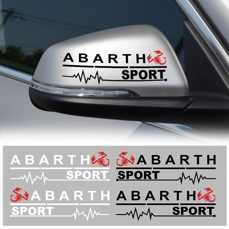 

2PCS Car Rearview Mirror Decoration Sticker Body Decal For abarth- 500 595 1100 Stilo Ducato Palio Punto Exterior Accessories
