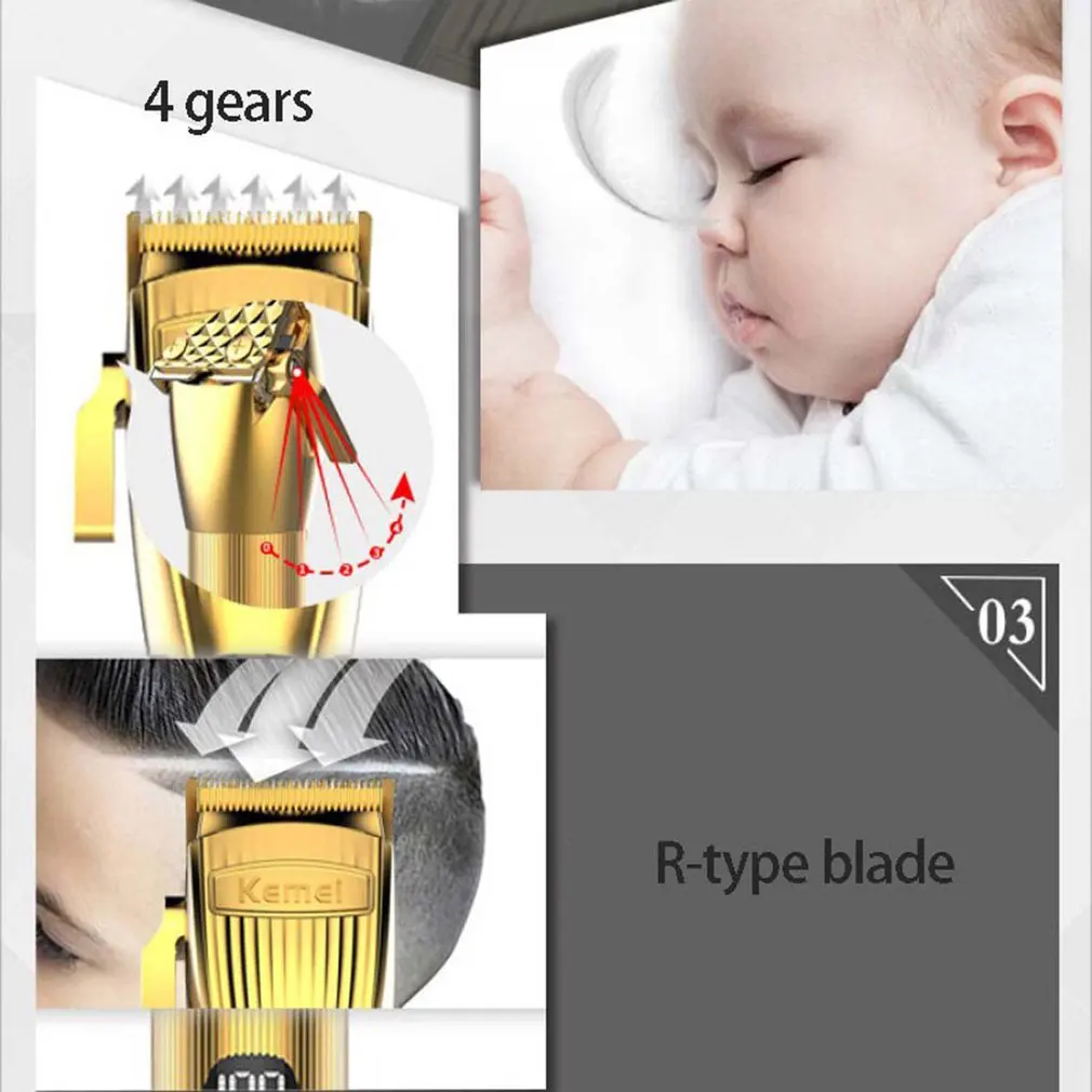 

USB Electric Hairdresser Hairdresser With Lcd Digital Display Men's Oil Head Push With Charging Base