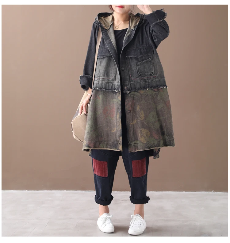 Max LuLu Осенняя модная одежда женская панк уличная Женская Лоскутная джинсовая куртка с капюшоном винтажные ветровки с принтом