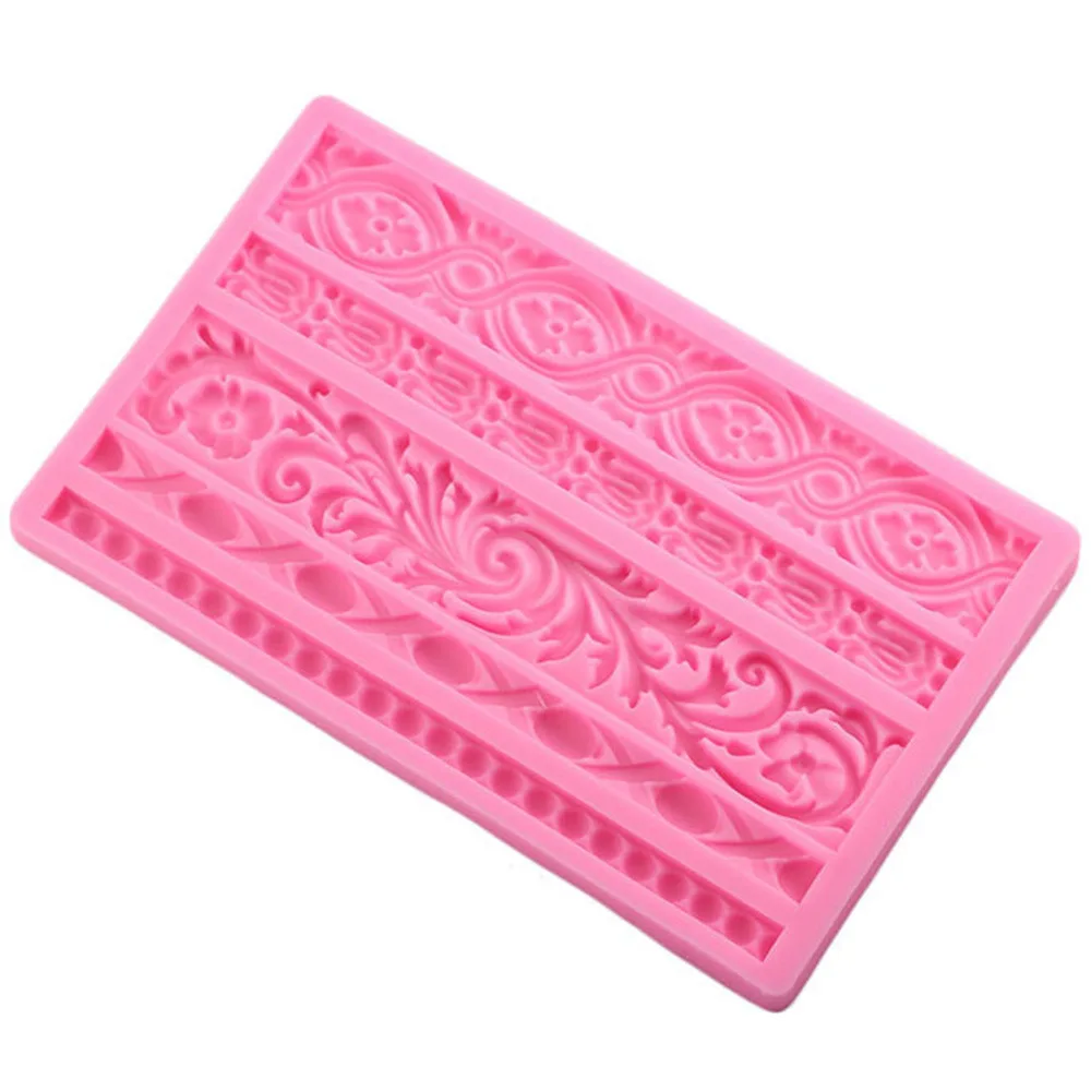 1 шт. барокко катушка тиснением торт границы силиконовая форма для выпечки