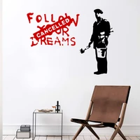 modern banksy text home decor wall stickers for living room wall decals kids room wallpaper poster