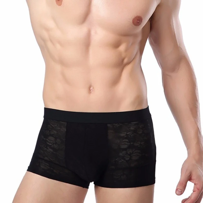 Однотонные мужские трусы с четырьмя углами мужское повседневное дышащее нижнее