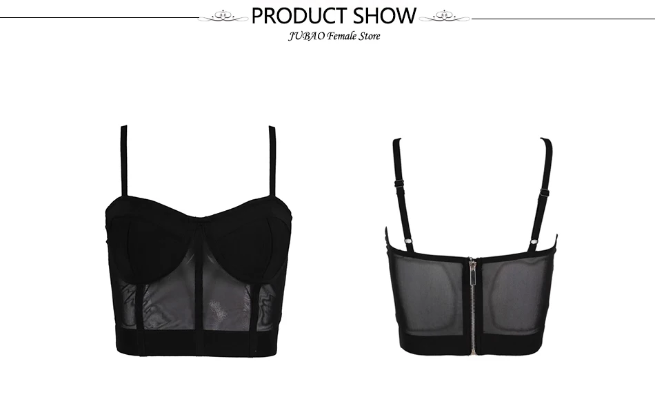 Sexy Black Cotton Breathable Bralette Push up Bras for Women Gothic Spaghetti Straps Bustier Clubwear Bras wholesale fahion new