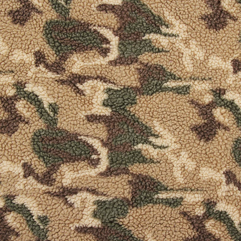 Камуфляжная берберская флисовая клетчатая жаккардовая ткань из овечьей кожи, модная детская одежда, свитер, повседневная одежда, ткани 550gsm