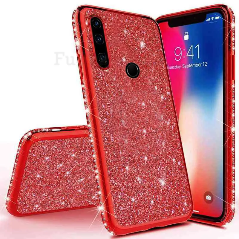 Glitter TPU Case For Huawei Honor 9X 8X 10X Play 10 Lite 10i 20S 20e 20 30i View 30 Pro V10 Nova 3 3i 5T 7i Diamond Soft Cover | Мобильные