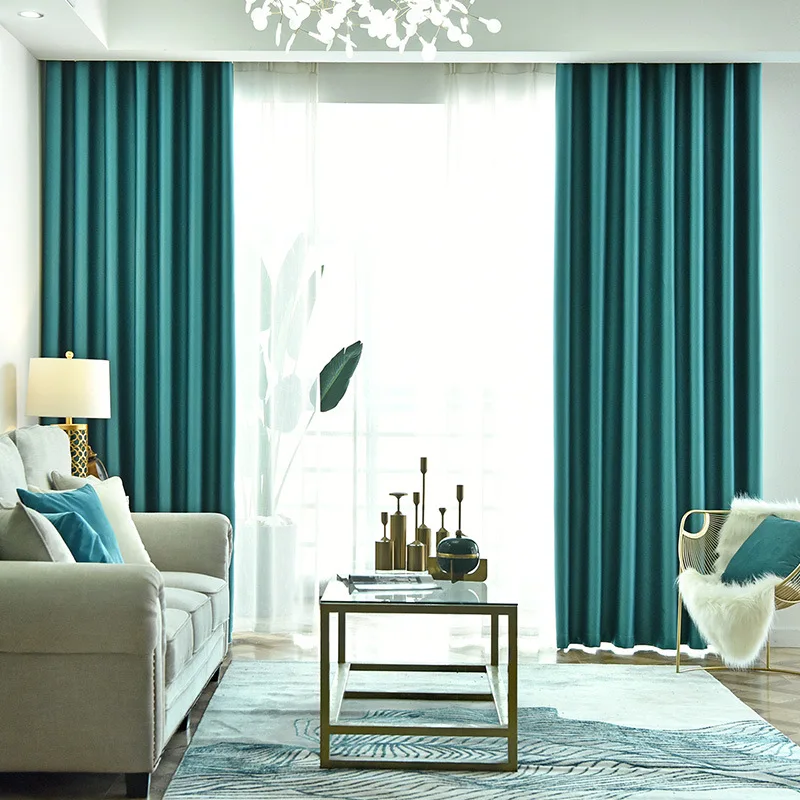 Современные изоляционные затемненные тканевые занавески для гостиной плотные