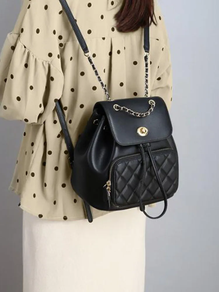 

Рюкзак женский 2021 новый тренд кожаные рюкзак женский Известный модный бренд большой емкости школьная сумка универсальная сумка через плеч...