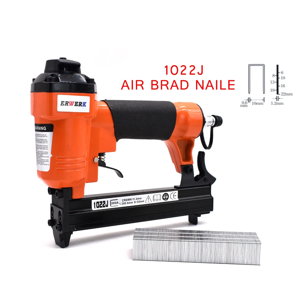 Pneumatic Nails Gun 20Gauge 1022J Air Staple Gun For Framing