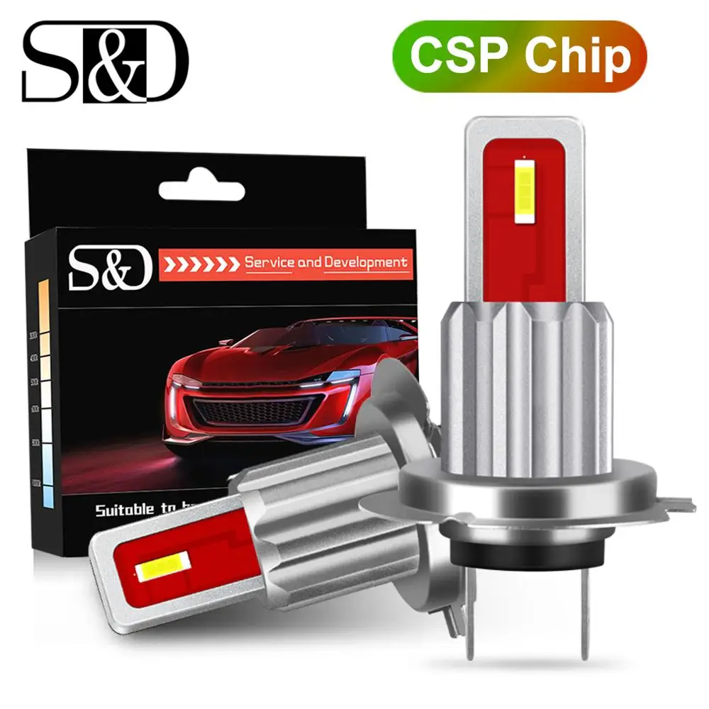 

2 шт. H7 светодиодные лампы противотуманного светильник s светодиоды с чипом CSP 3000K 6000K 8000K 12V белого и синего цвета янтаря дневные ходовые Свето...