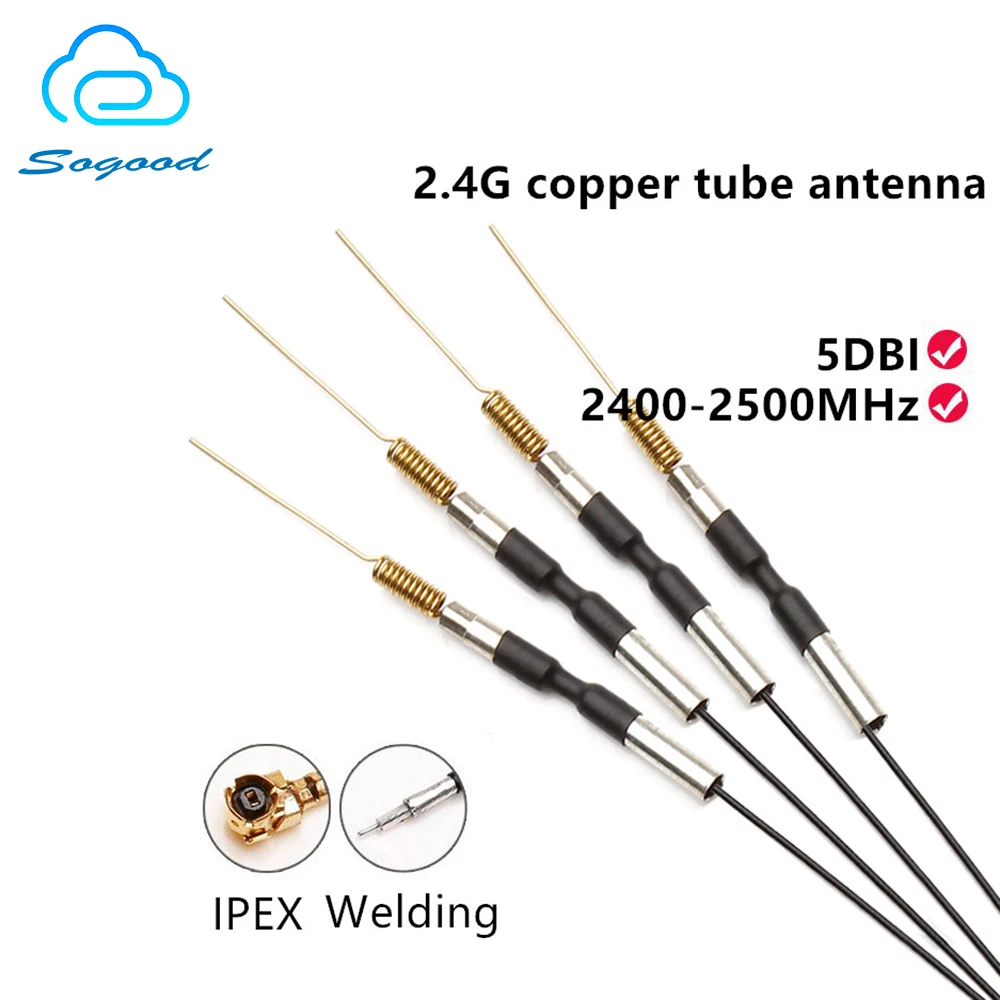 2 4G WiFi 5DBI двойная медная трубка всенаправленная пружина IPEX Внутренняя антенна 2400