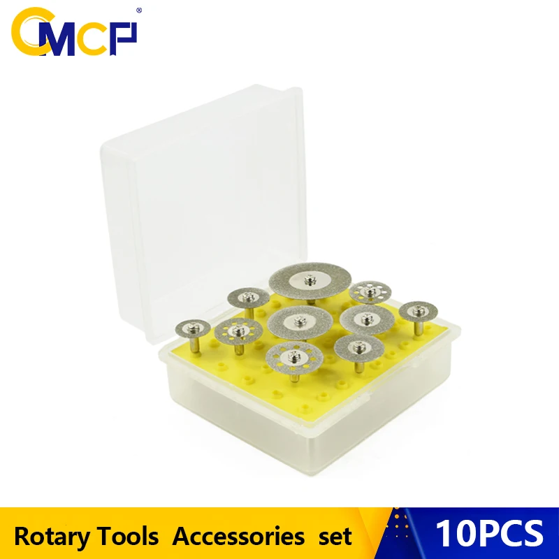 

CMCP Diamond Cutting Disc 10pcs Mini Cutting Disc Diamond Grinding Wheel Rotary Circular Saw Blade Abrasive Diamond Disc