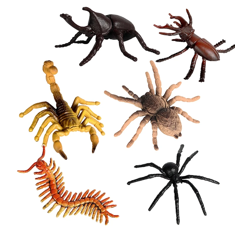 

6Pcs Children's Simulation Wild Insect Animal Model Set for Children Education Insect Themed Party