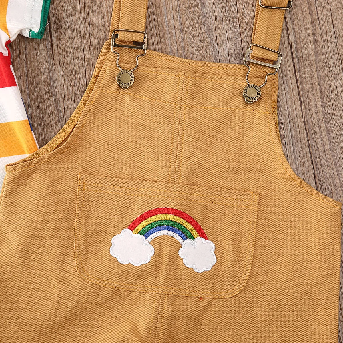 Мужской комплект одежды для новорожденных мальчиков радужная футболка с