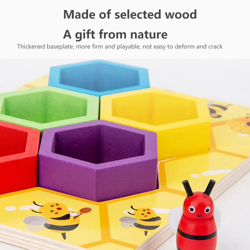 Деревянная головоломка Монтессори улей игра для обучения обучающие игры