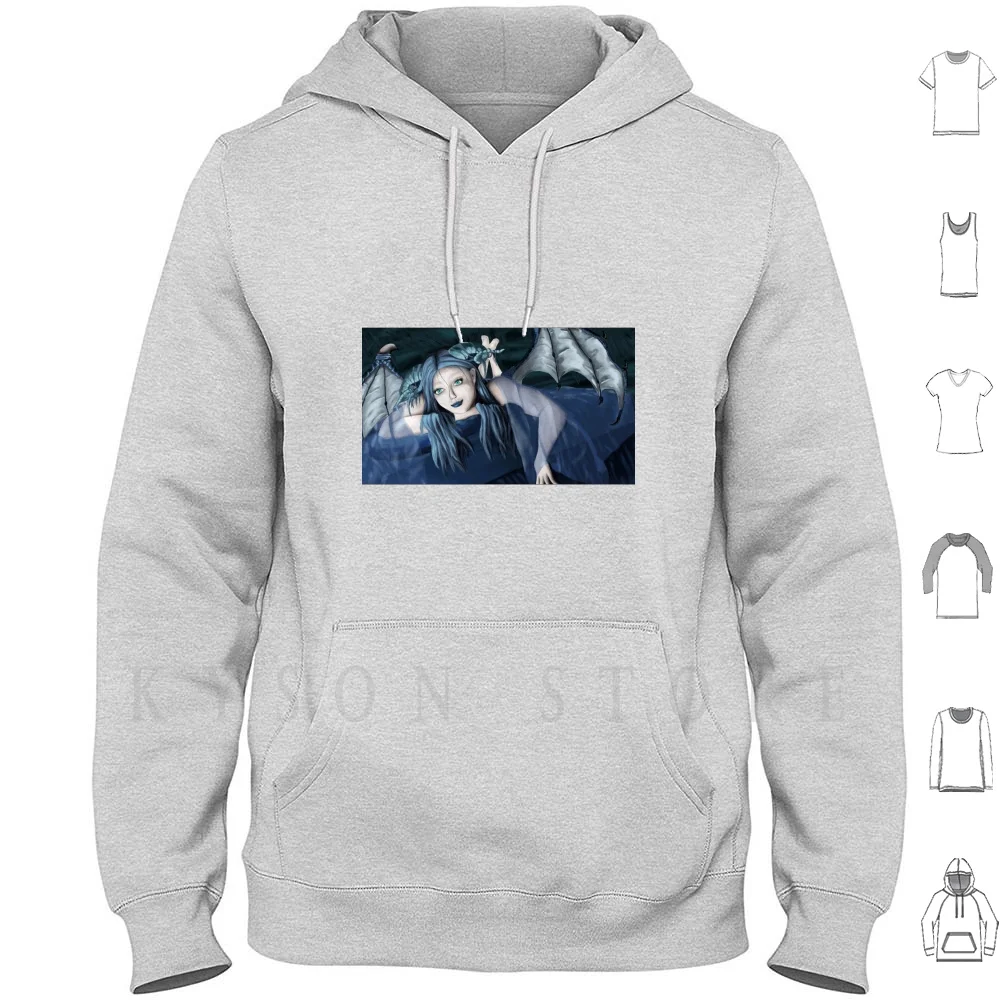 

Succubus Hoodie long sleeve Cotton Succubus Womens Lady Demon