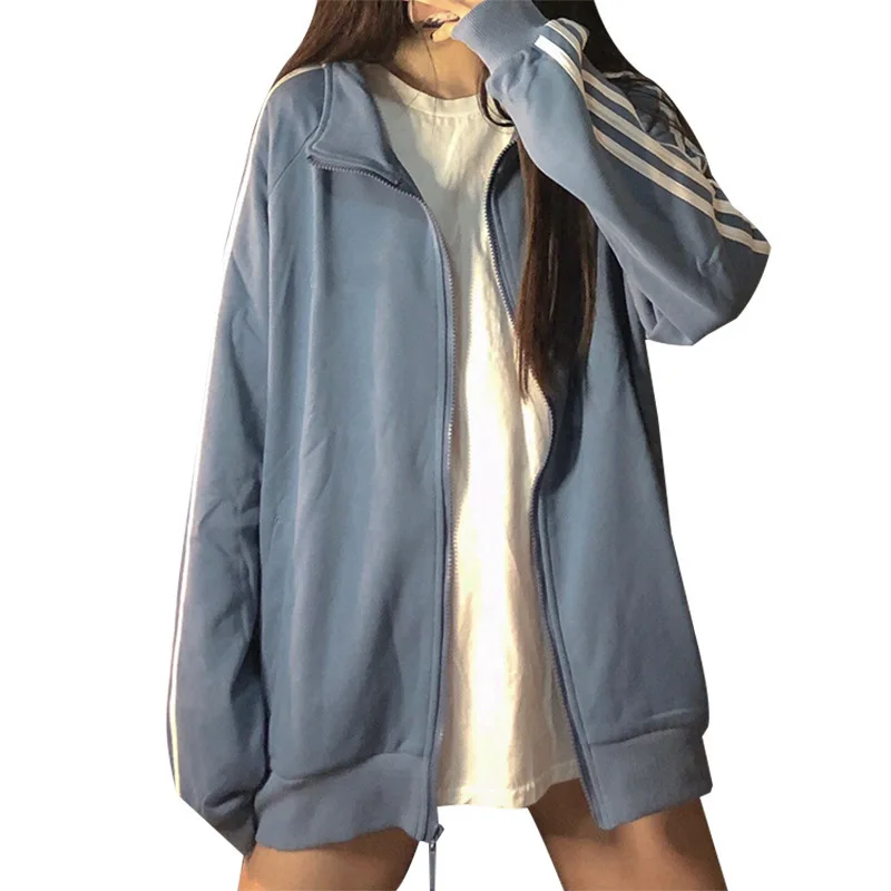 

Cotton long-sleeved vest new 2020 fall loose bf amorous feelings lovers wear baseball suit zipper sports coat