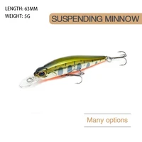 new lures minnow 5g63mm artificial bait crankbaits pencil wobbler swimbait suspension hovering slowly sinking 0 7 0 9 meters