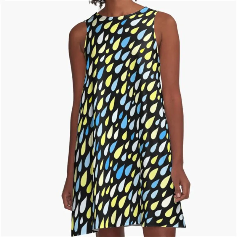 

Fashion Women summer dresses Rainbow pattern Printed A-Line Boho Dress for women harajuku Sexy ladies mini short beach dress
