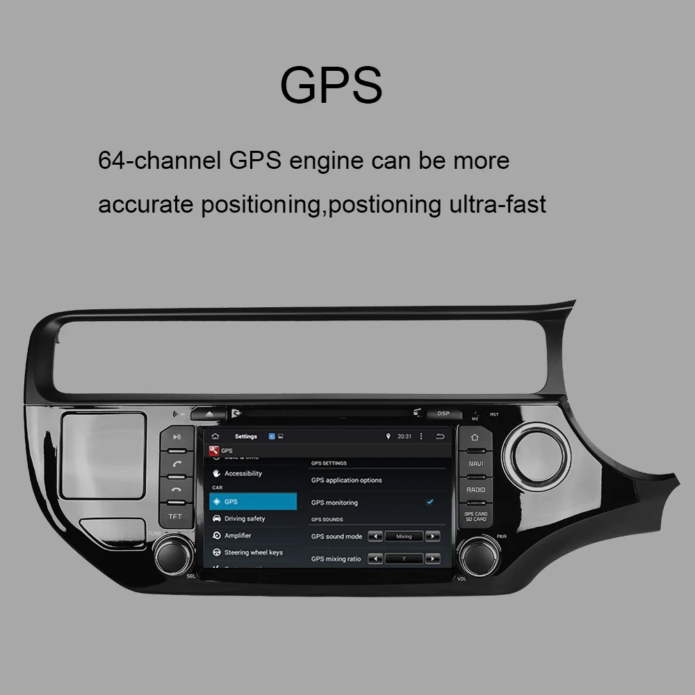 Автомобильный мультимедийный DVD-плеер для Kia Rio 2015-2016 Правосторонняя навигация GPS