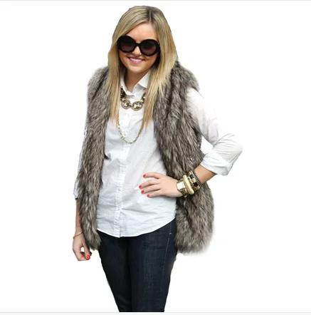 2020 новый искусственный мех пальто жилет длинный Мао Длинный женский