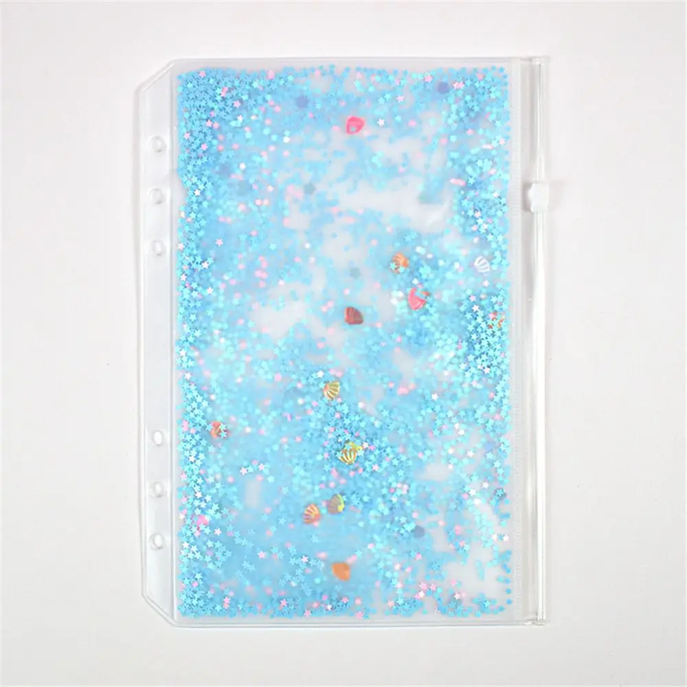 A5-blue Милый переплетный чехол Kawaii, украшение для школьниц, 6 отверстий, внутренний карман для переплета, планировщик, дневник, записная книжка A5A6 - Цвет: A5-blue