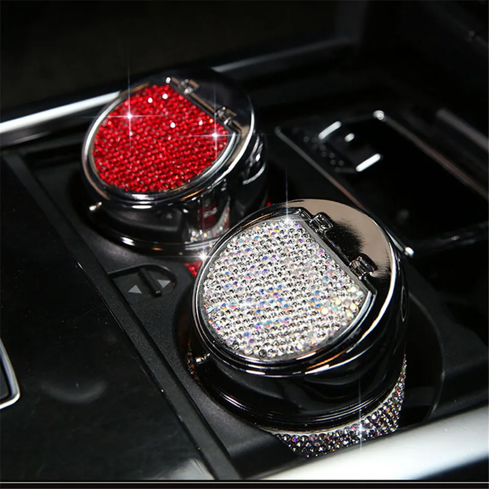 Роскошная автомобильная пепельница с бриллиантами розового белого и золотого