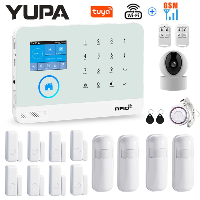 

Сигнализация Беспроводная TUYA с поддержкой Wi-Fi, GSM и IP-камерой