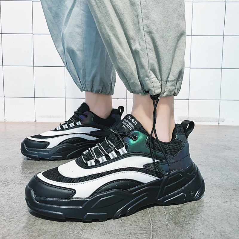 Весенняя обувь для мужчин папы женские кроссовки на платформе мужские массивной